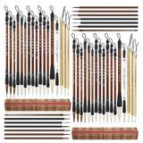 48Pc Chinese Calligraphy Brush Set Watercolor Brush Bulk With Roll Bamboo Brush Holder For Writing Suitable For Pa