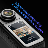 1.47" IPS Screen Action Camera 2.7K Video Thumb Camera with 180°Rotatable Lens Support Wi-Fi Magnetic Attachments Daily Travel