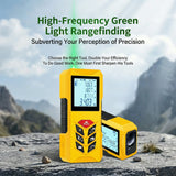 4-in-1 Green Laser Rangefinder,Portable Distance Meter (50m–150m Range) with USB Charging, Ideal for Construction Measurement