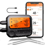 Bluetooth Meat Thermometer IPX5 Waterproof Dual Probes Digital LCD Display for Cooking Oven BBQ Grill Smoker Temperture Monitor