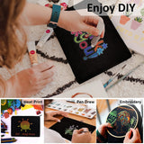 GW-20Pcs Canvas Makeup Bags Zipper Pouch Bags Pencil Case Blank DIY Craft Bags Cosmetic Pouch For Travel DIY Craft School