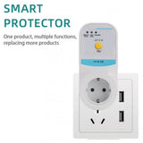 1PC 16A Metering Socket 220V Overvoltage And Undervoltage Protector Overcurrent And Overload Protection 0~9999W Metering Socket