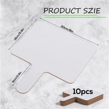10Pcs 9.6X8inch Dry Erase Answers Paddle, Handhold Wooden White Board Double Sided Dry Erase Answer Board