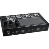 1080p 60Hz 4 Channel HDMI Video Switcher with Screen Mic Line in Mixing Audio for Camera Live Streaming Video Capture Recording