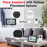 Wireless Touch Screen Thermometer Hygrometer Alarm Clock In/Outdoor Thermo-hygrometer Calendar Max/Min Record Comfort Indicator