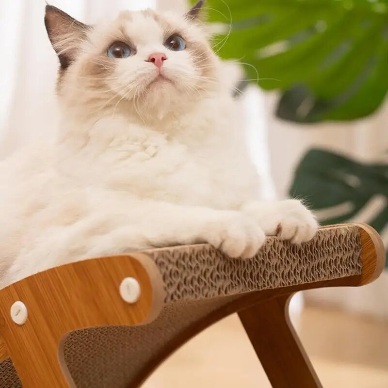 Scratching Ramp For Indoor Cats Ball Attached Scratcher For Cats Decorative Cat Furniture For Study Room Kitten's Nest Living