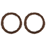 -A43I 2PCS 14 Inch Grapevine Wreaths Vine Branch Wreath Rattan Wreath Garland For DIY Christmas Craft Or Wedding Decors