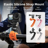 Silicone Action Camera Mount 360° Adjustable Elastic Flexible Bracket Quick Release Rotatable for Insta360/DJI Osmo/GoPro