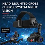 CYF-E + Night Vision Monocular Optic Single Tube Head-Wearable 8x Magnification High-Resolution Recording, 200m Visual Distance