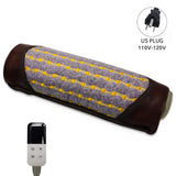 Amethyst Heating Pillow with Negative Ion Therapy - Natural Germanium Massager for Neck Back Pain Relief, Stress Relief and Deep