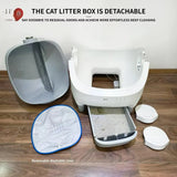 Automatic Cat Litter Box Large Intelligent Open Design Self Cleaning Litter Box Smart Cat Toilet Litter Pan with APP Control