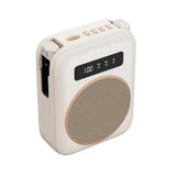 Bluetooth Voice Amplifier Wireless Lavalier Lapel Microphone For Classroom/Yoga/Conference Recording Microphone Beige