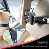 Detachable Multifunctional Car Coat Hanger Car Seat Coat Hanger Clothes Suits Holder Organizer Mounts Holder Durable Black
