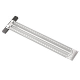 Stainless Steel High-Precision Scale Ruler T-Type Hole Ruler Right Angle Ruler Multifunctional Woodworking Scribing Mark Line
