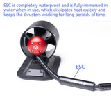 ApisQueen Full Metal 12-16V Underwater Thruster MU7 Set,Total Thrust 22.1lbs,Power On And Work,For Kayaks Inflatable Boats etc
