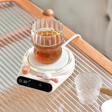 220V Cup Heater Coffee Mug Warmer Heating Pad 5 Gear Temperature Warmer Coaster Electric Hot Plate For Milk Tea Coffee Water 25W