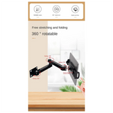 GW-Wall Mount Tablet Stand Adjustable Long Arm Stretchable Cell Phone Stand For 4-13 Inches