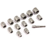 14PCS Nut Bolt Extraction Socket Set Bolt Extractor Tool Set Impact Bolt Nut Remover Kits For Removing Damaged Bolts Nuts Screws