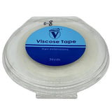 1 Roll 36 Yards x 1cm Transparent Double-Sided Adhesive Hair Extensions Tape - Viscose Tape for Tape-In Hair Extensions