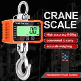 1500KG Digital LCD Crane Scale 500kg/1T High Load Industrial Heavy Duty Alloy Hook Lock Weighing Balance N/lb/kg Hanging Scales