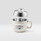 1.6L Electric Cooking Pot Multicooker Mini Hotpot Foldable Handle Rice Cooker Soup Baby Food Pot 600W Food Steamer 220V