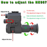 Megaorei NK007 Plus AI Zoom Infrared Night Vision Scope Sight 1080P HD Tactical Monocular Telescope Camera for Hunting