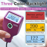 LS238 Digital Paint Thickness Gauge 0.0-3500μm Fe/Al Car Paint Coating Thickness Tester Small Probe High Precision
