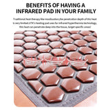 Far Infrared Heating Mat with Germanium Tourmaline Stones Hot Stone Massage Therapy Foldable Design for Home Office Travel Relax