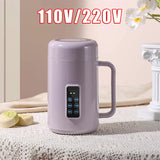 110V/220V Electric Slow Cooker Stew Pot Portable Cooking Pot Rice Cooker Stewing Porridge Soup Travel Kettle Heating Cup 1000ml