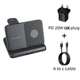 Foldable Wireless Charger Stand for Samsung Galaxy Z Fold 5 4 3 S23 Ultra Fast Charging Dock Station for Galaxy Watch 6 Buds2