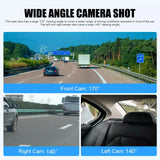 Car DVR Dash Cam 4 CH FHD 4*1080P Dashboard Camera 24H Parking Monitor Video Recorder Night Vision WiFi Black Box Loop Recording