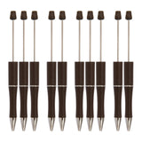 10 Pieces Bead Ballpoint Pens Cute Black Ink School Writing Supplies Beadable Pens for Drawing Office Teacher Students Classroom