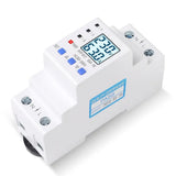 1 PC AC85-300V 63A/80A Adjustable Self-recovery Over And Under Voltage Current Limiting Protector Overload Switch Power Display