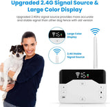 Wireless Electric Fence for Dogs 2-in-1 Remote Training Collar, Pet Containment System Adjustable Vibration  Shock