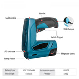 4V Electric Nail Gun Home Use Industrial Grade Cordless Nail Gun Cordless Staple Gun Brad Naile with USB Charger
