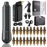 Professional Tattoo Machine Women Portable Tattoos Pen Equipment Full Kit Tattoos Machines Wireless Tattoo Battery Equipments