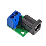 New DC Power Adapter Board 5.5*2.1MM Connector Compatible 5.5*2.5MM 2P Wiring Socket Diy Board 5.5*2.1 To 5.08 DC Power Adapter