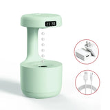 800ML Gravity Water Droplets Diffuser Air Humidifier Cool Fogger with LED Display Office Bedroom Desktop