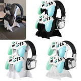Gaming Setup Double-layer Gaming Controller Stand Acrylic Sturdy Desktop Organizer Headphone Stand for PS5/PS4/Xbox/Switch