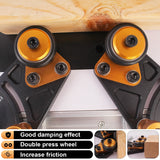 Table Saw Feeding Safety Propelling Tool Bearing Roller Feeder Aluminum Alloy Feather Loc Board for 19/30/75Type T-tracks