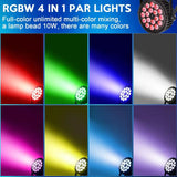 18 pcs 18W six-in-one bee eye dye lamp stage par lamp KTV live room atmosphere light show stage light