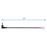 (20 Pack) Replacement 3.5Mm X 1.35Mm 90 Degree Right Angle DC Power Male Plug Jack To Bare Wire Open End Pigtail Power