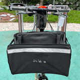 For Brompton Folding Bike Bags & Panniers Picnic Basket Storage Bag with Waterproof Cover Metal Mount