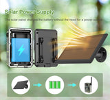 3MP 2K 4G Cellular Trail Camera Photo Traps with 7800mAh Solar Panel GPS Positioning UCon App Settings for Wildlife Security