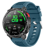 HT33 Smartwatch With Flashlight BT Call Real-time Heart Rate Monitor GPS Track Compass Deep Waterproof Outdoor Sports Smartwatch