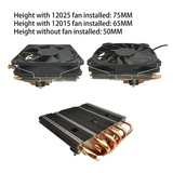 ZS10C-50 Thin CPU Cooler 50Mm 10 Heat Pipes ITX Down Pressure Radiator TDP 200W For  LGA 115X 1700