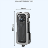 Protective Frame Cage For Insta360 X5 With Cold Shoe Mount Housing Case For Insta 360 X5 Camera Accessories