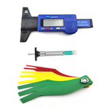 Tire Tread Depth Gauge Meter Tyre Wear Detection Measuring Tool Caliper