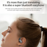 AI Translator Earbuds Intelligent Real-Time Translation Supports 200+ Languages BT5.3 Ear Hook Translator Earbuds