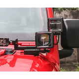JL Modified A-pillar Two in One Double-layer Spotlight Bracket Aluminum Alloy Auxiliary Light Bracket Modification Part